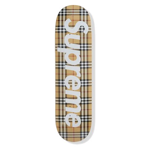 supreme burberry skateboard|burberry skateboard deck.